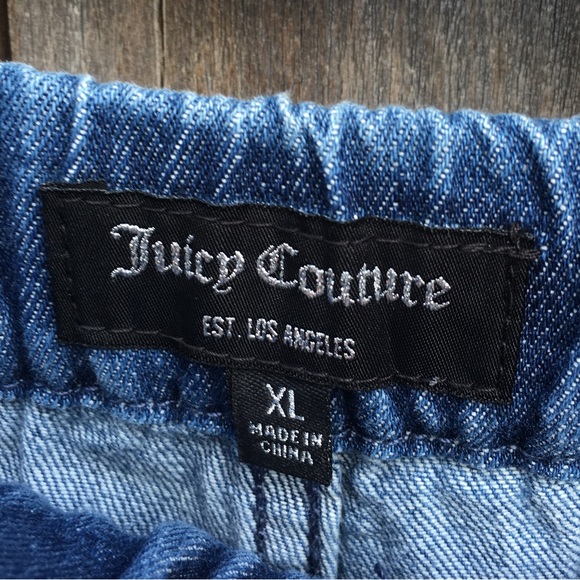 NWT Juicy Couture Del Mar Denim Jogger Pant Blue Wash XL - Picture 6 of 15